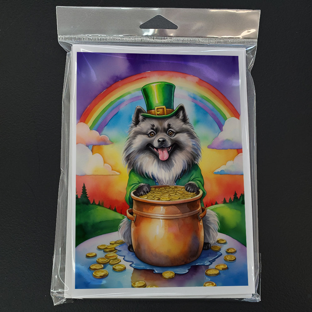 Keeshond St Patrick's Day Greeting Cards Pack of 8