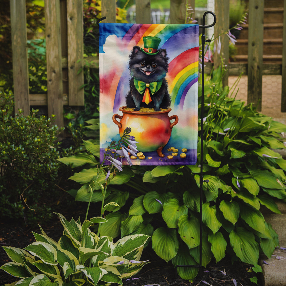 Pomeranian St Patrick's Day Garden Flag