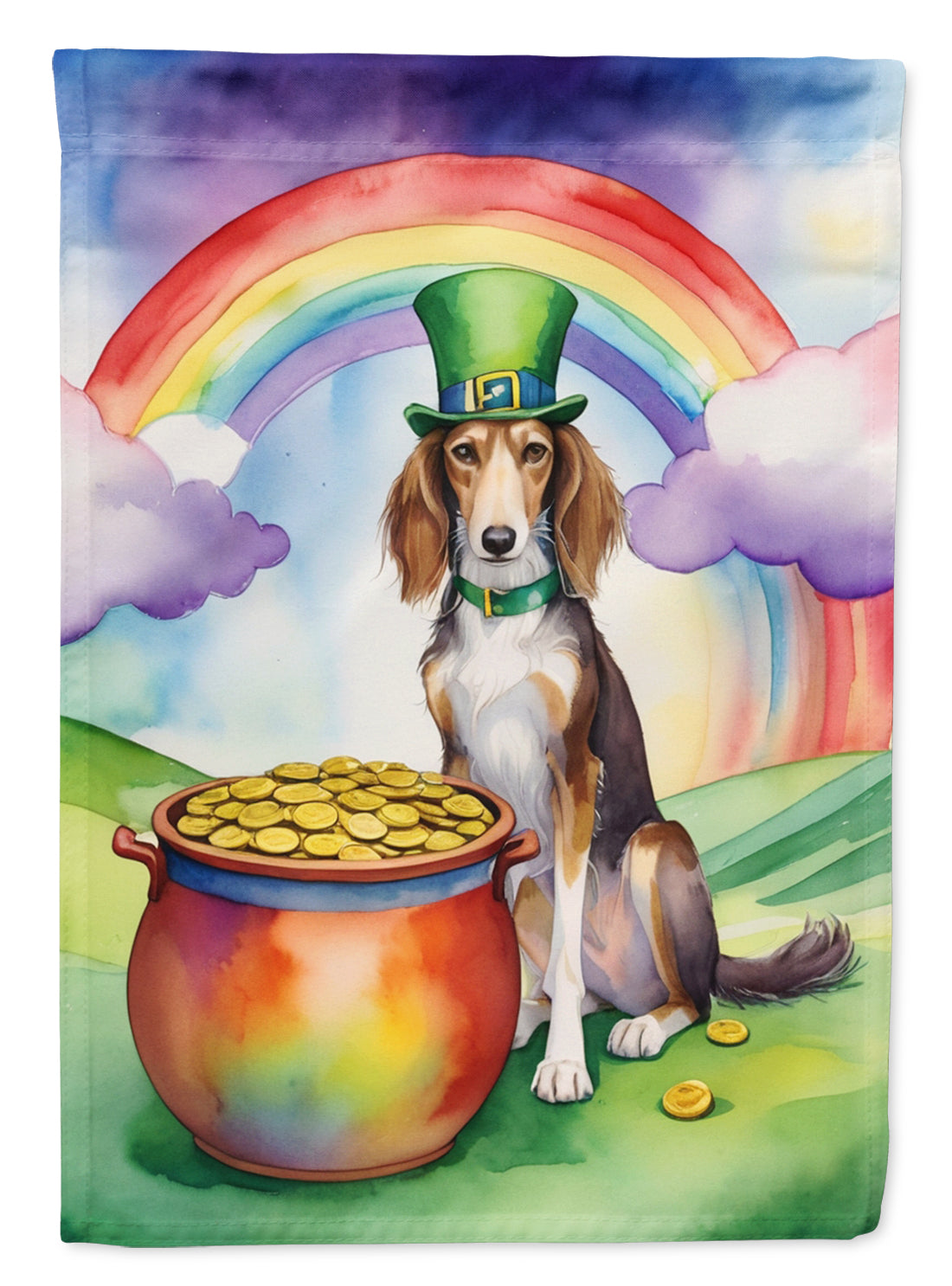 Buy this Saluki St Patrick's Day Garden Flag