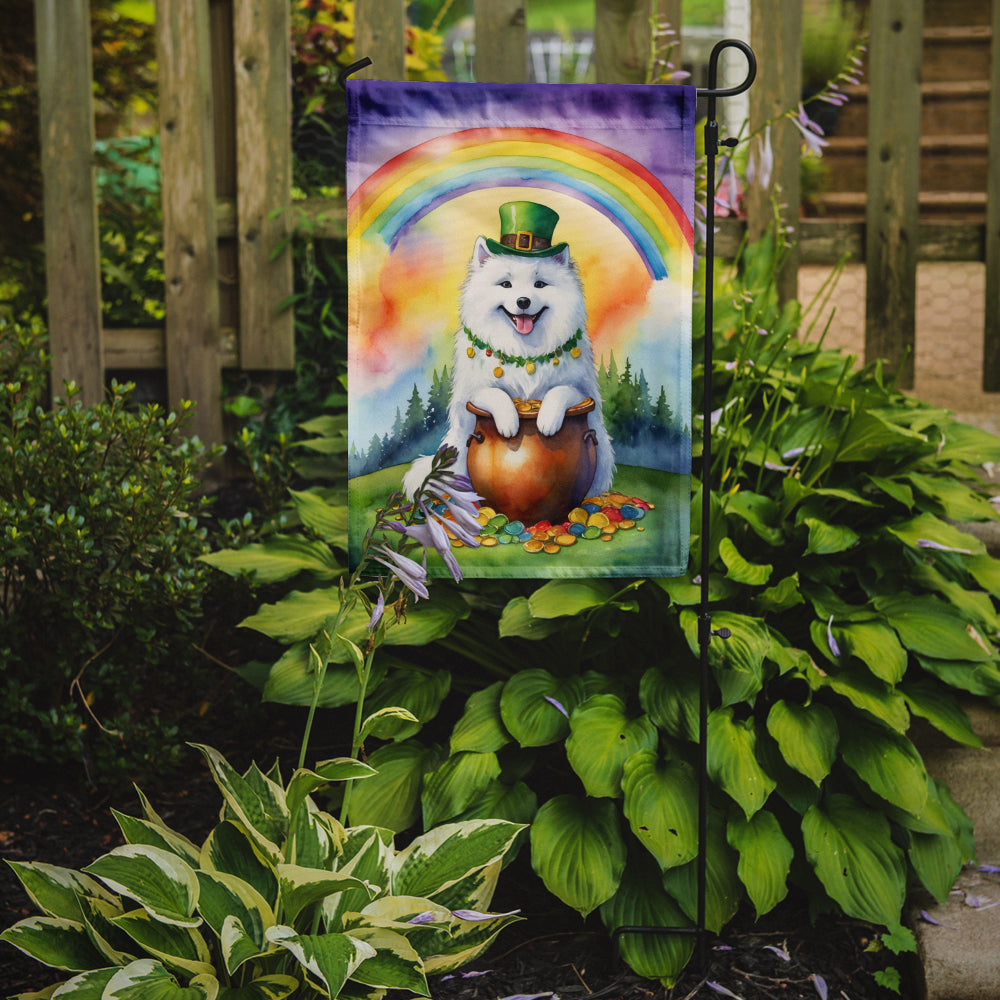 Samoyed St Patrick's Day Garden Flag