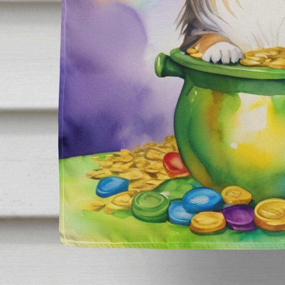 Sheltie St Patrick's Day House Flag