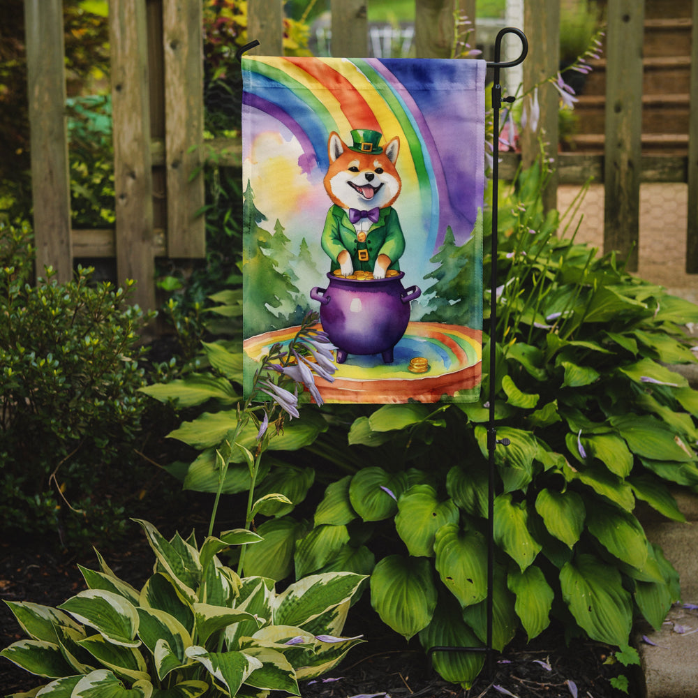 Shiba Inu St Patrick's Day Garden Flag