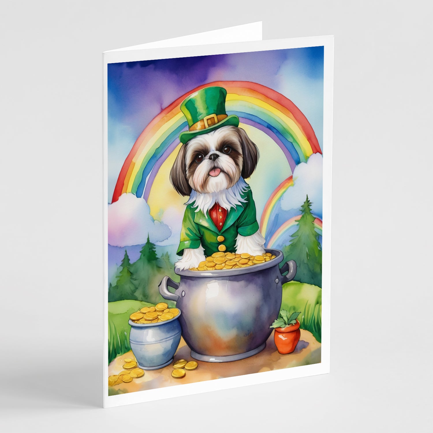 Buy this Shih Tzu St Patrick's Day Greeting Cards Pack of 8