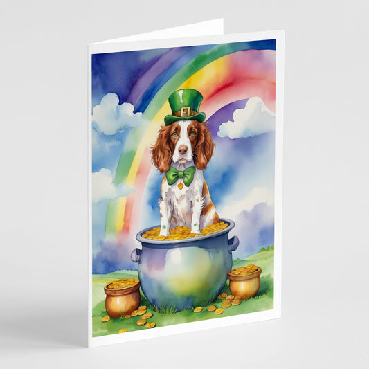 Buy this Welsh Springer Spaniel St Patrick's Day Greeting Cards Pack of 8