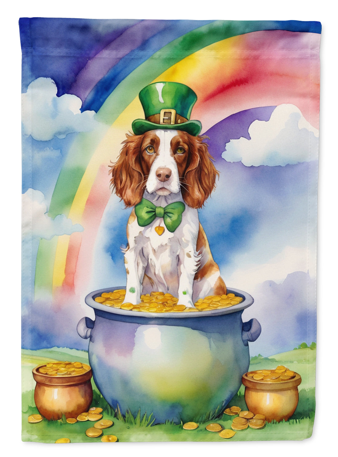 Buy this Welsh Springer Spaniel St Patrick's Day Garden Flag