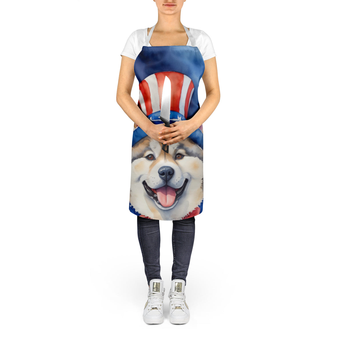 Akita Patriotic American Apron