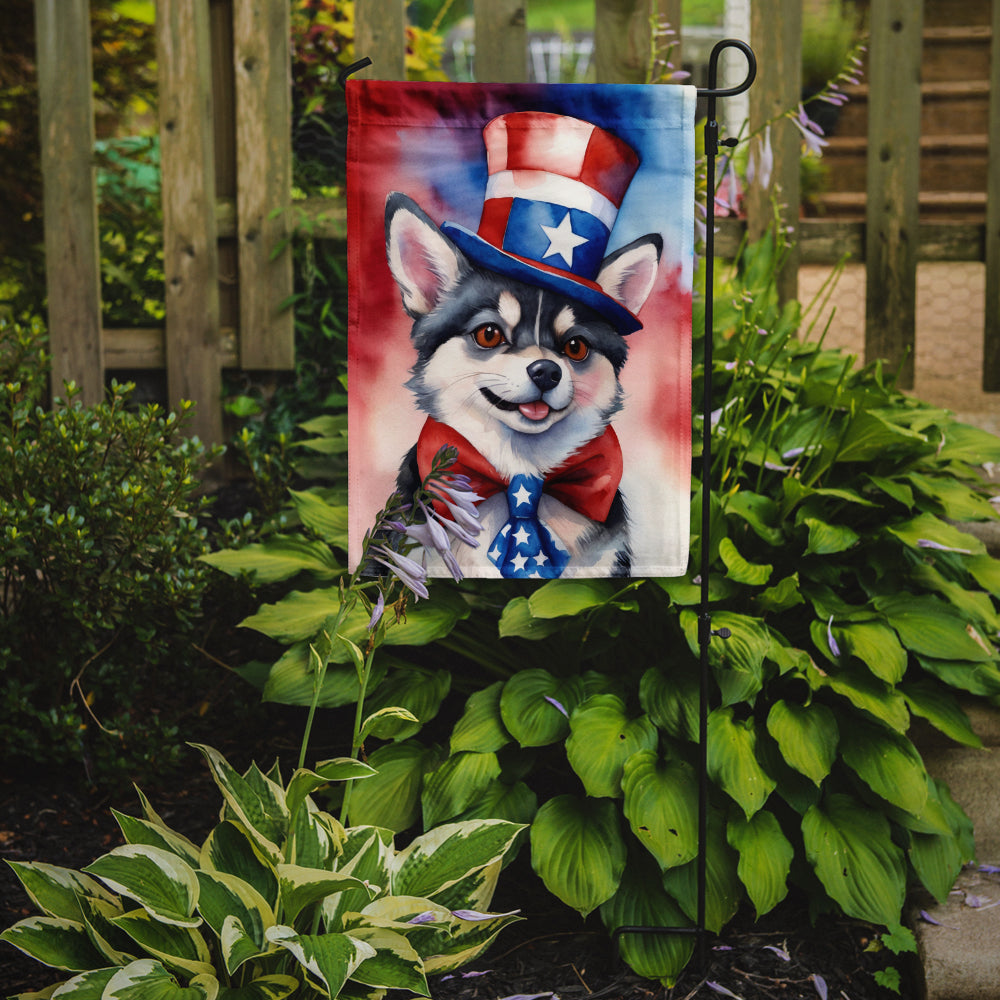 Alaskan Klee Kai Patriotic American Garden Flag