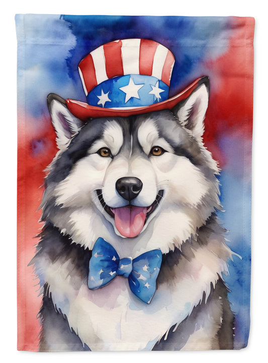 Buy this Alaskan Malamute Patriotic American House Flag