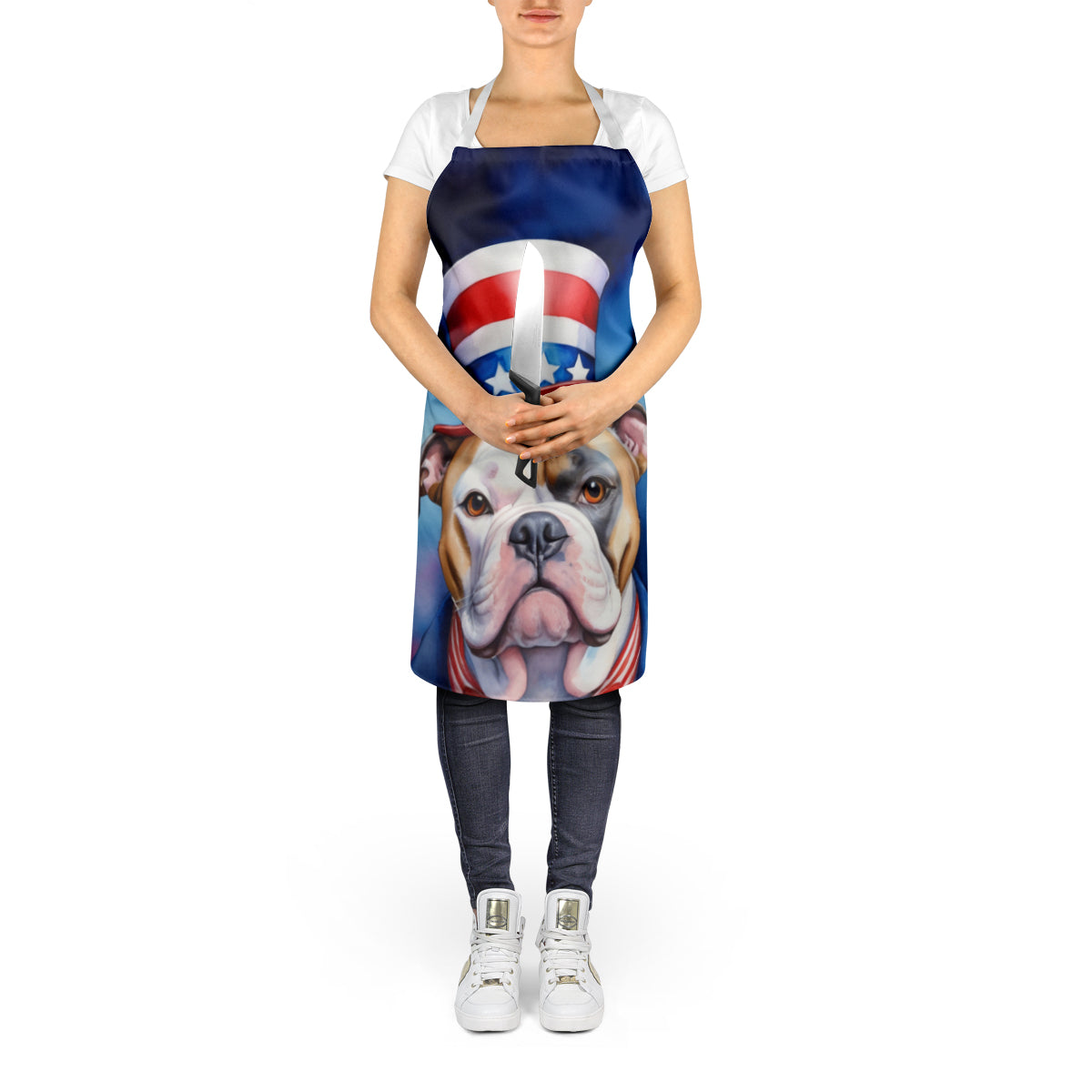 American Bulldog Patriotic American Apron