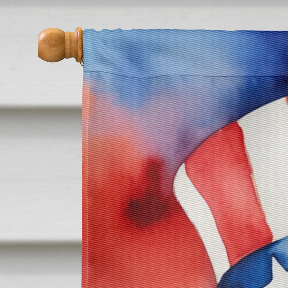 American Foxhound Patriotic American House Flag