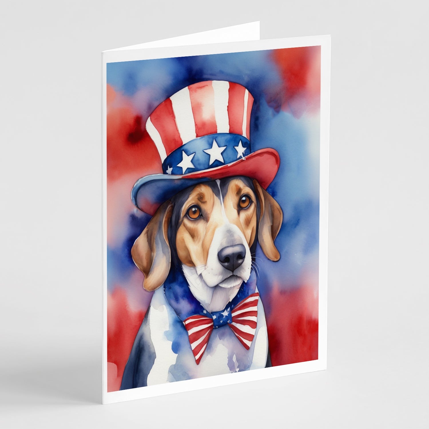 Buy this American Foxhound Patriotic American Greeting Cards Pack of 8