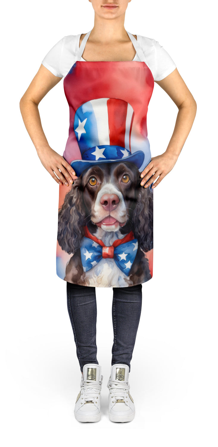 American Water Spaniel Patriotic American Apron