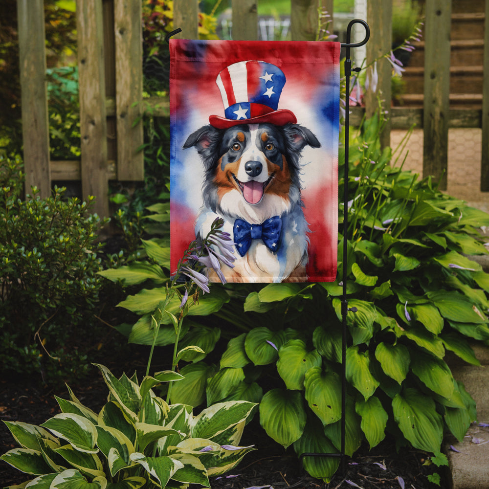 Australian Shepherd Patriotic American Garden Flag