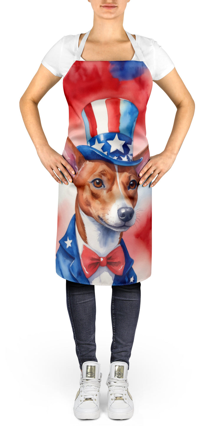 Basenji Patriotic American Apron