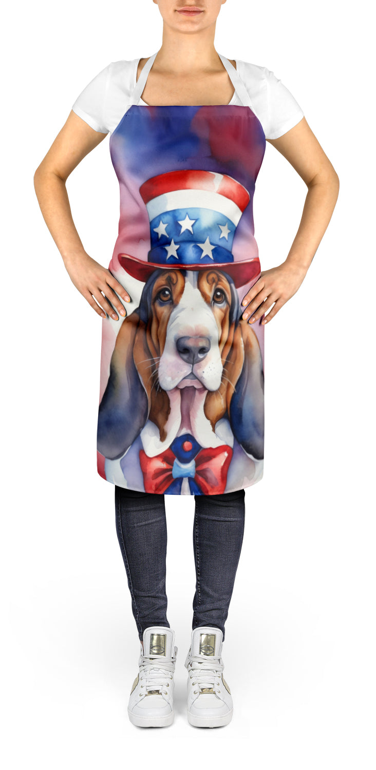 Basset Hound Patriotic American Apron