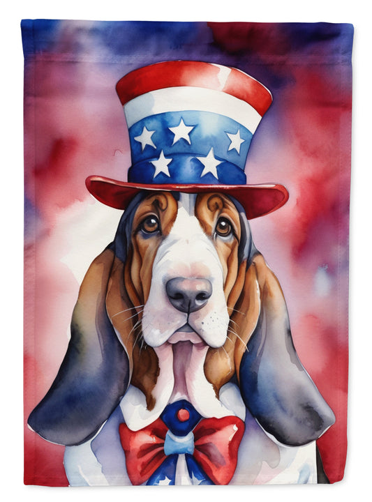 Buy this Basset Hound Patriotic American House Flag