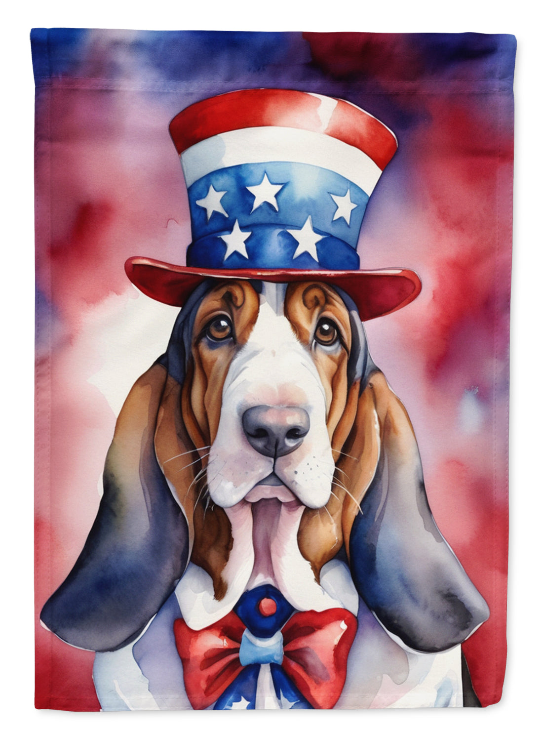 Buy this Basset Hound Patriotic American Garden Flag