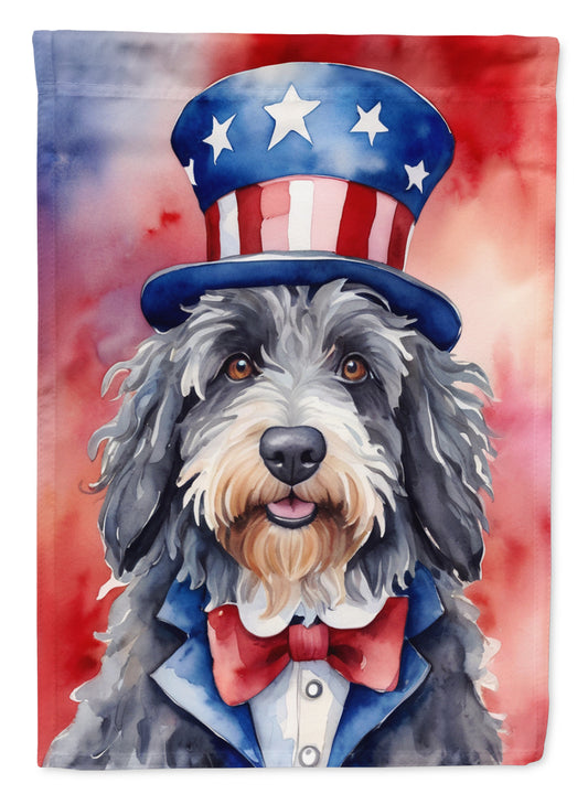 Buy this Bergamasco Sheepdog Patriotic American House Flag