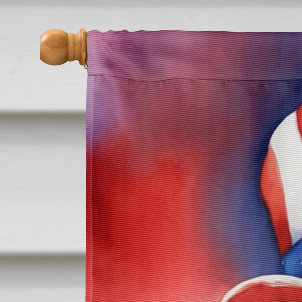 Bernedoodle Patriotic American House Flag