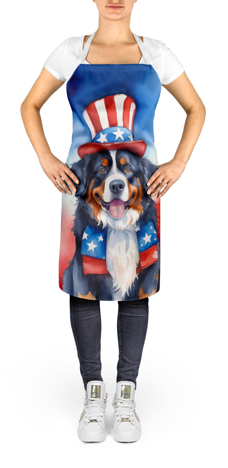 Bernese Mountain Dog Patriotic American Apron