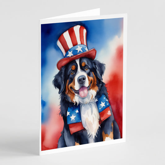 Buy this Bernese Mountain Dog Patriotic American Greeting Cards Pack of 8