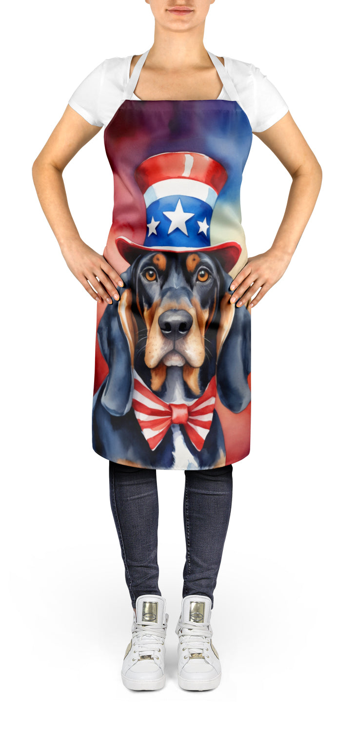 Black and Tan Coonhound Patriotic American Apron