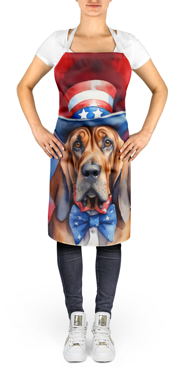 Bloodhound Patriotic American Apron