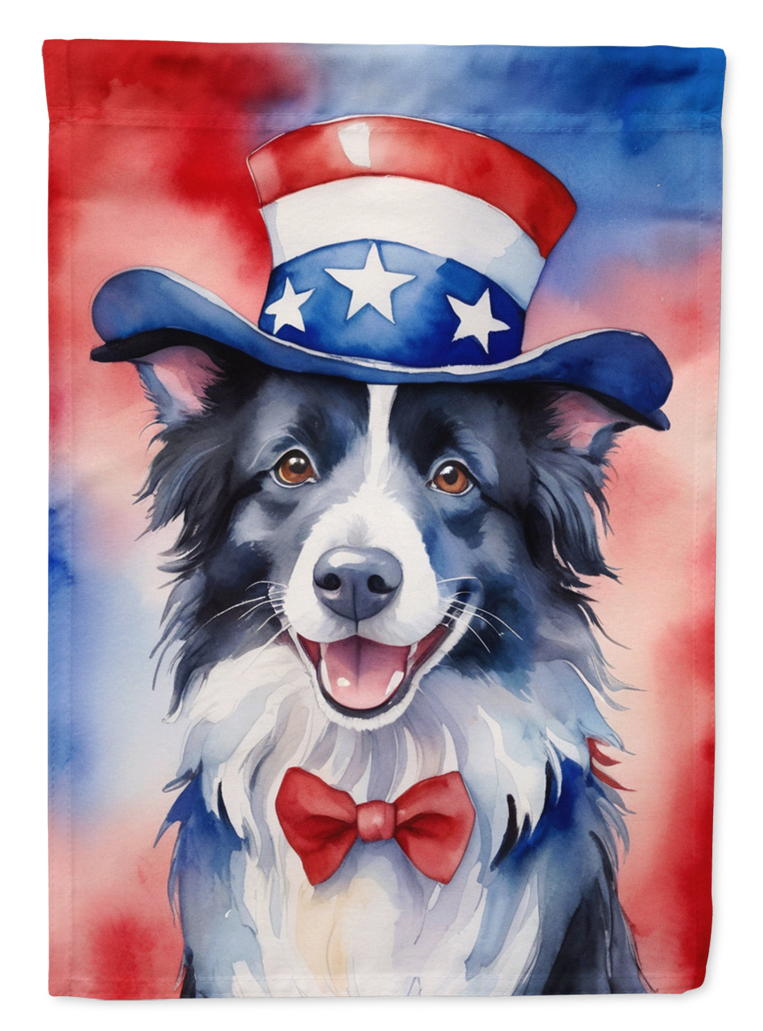 Buy this Border Collie Patriotic American House Flag