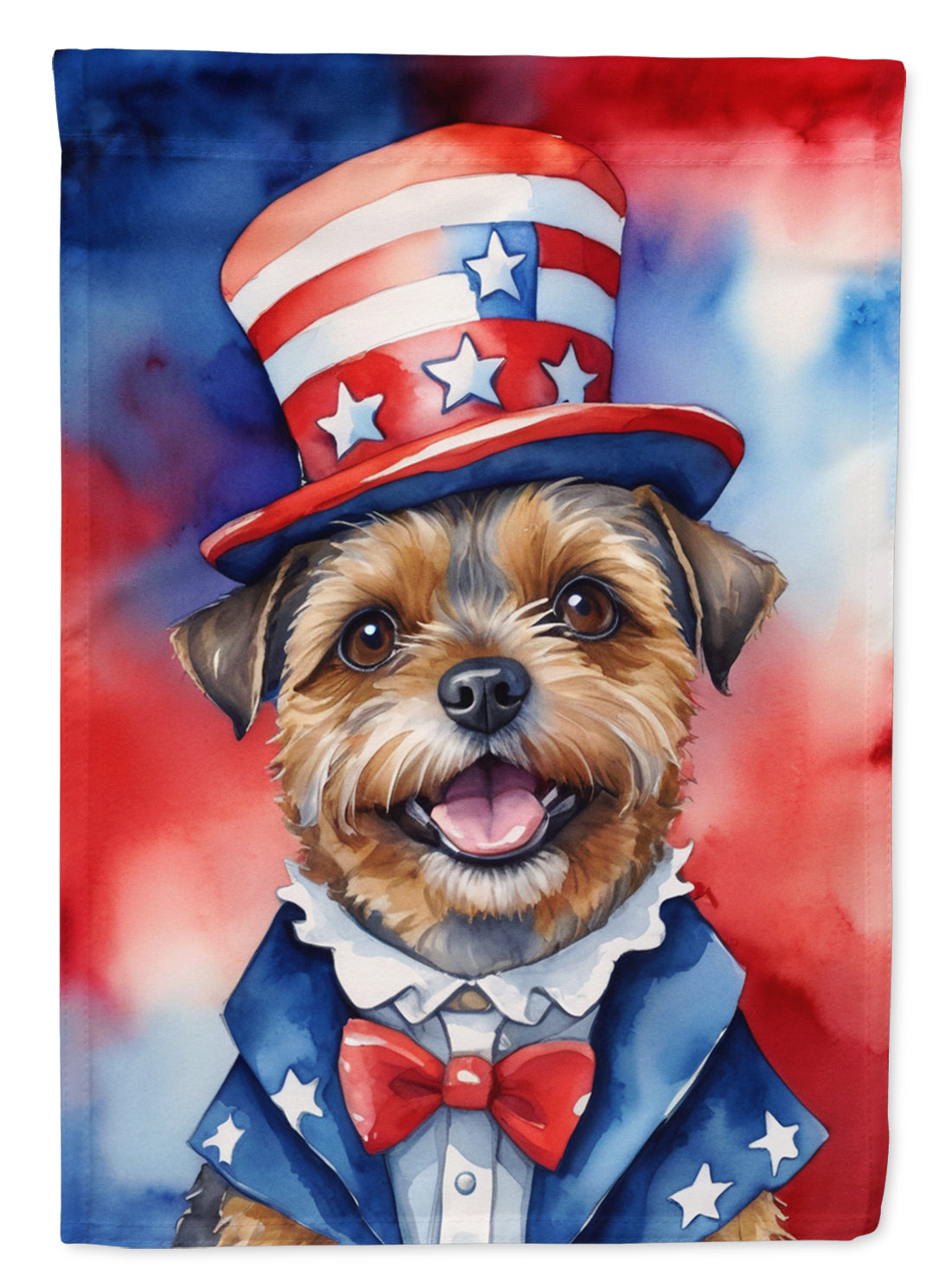 Buy this Border Terrier Patriotic American House Flag