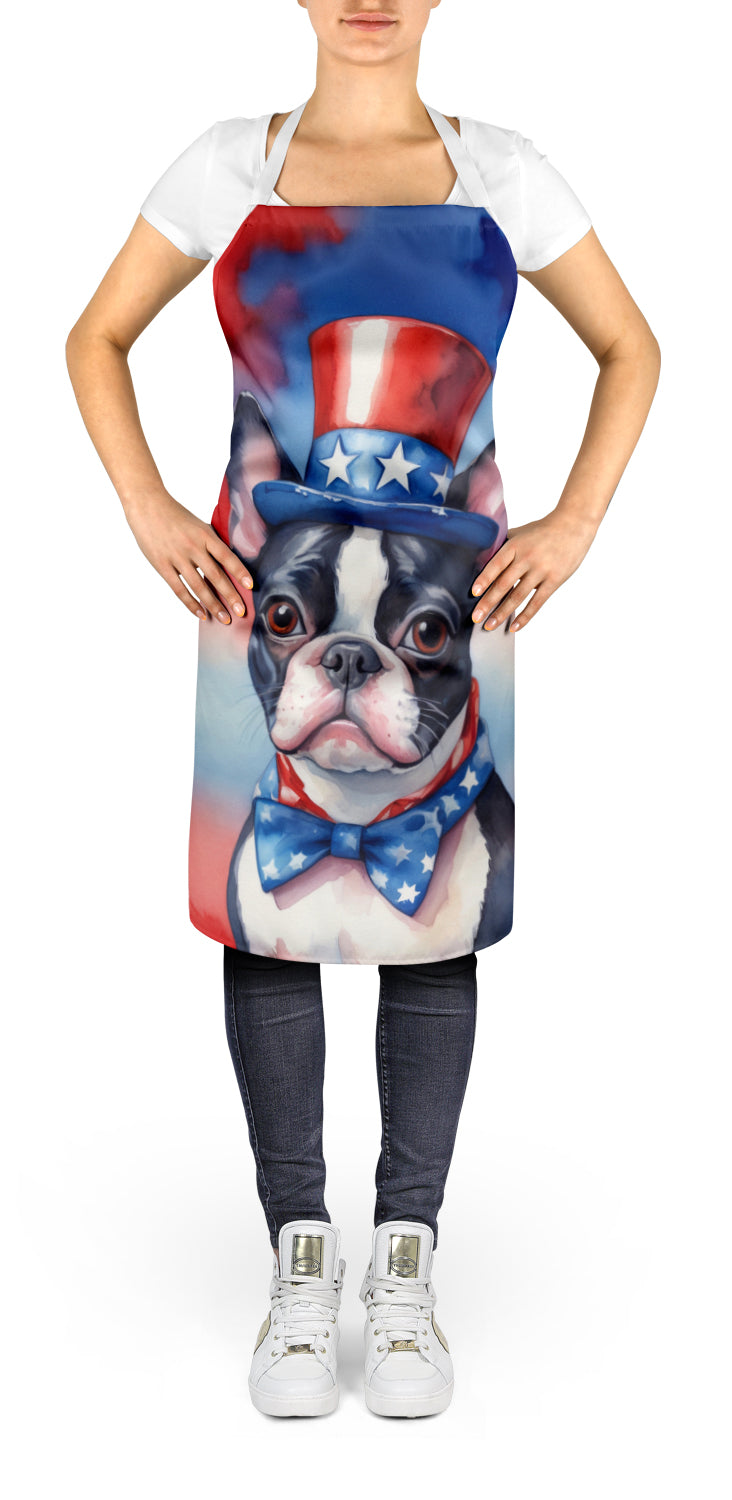 Boston Terrier Patriotic American Apron