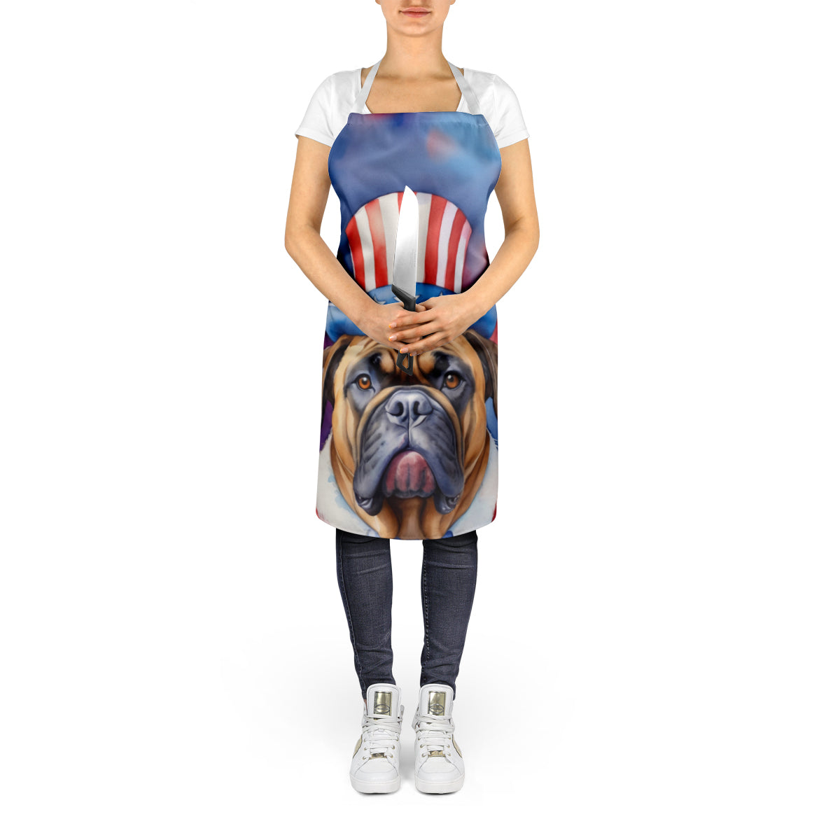 Bullmastiff Patriotic American Apron