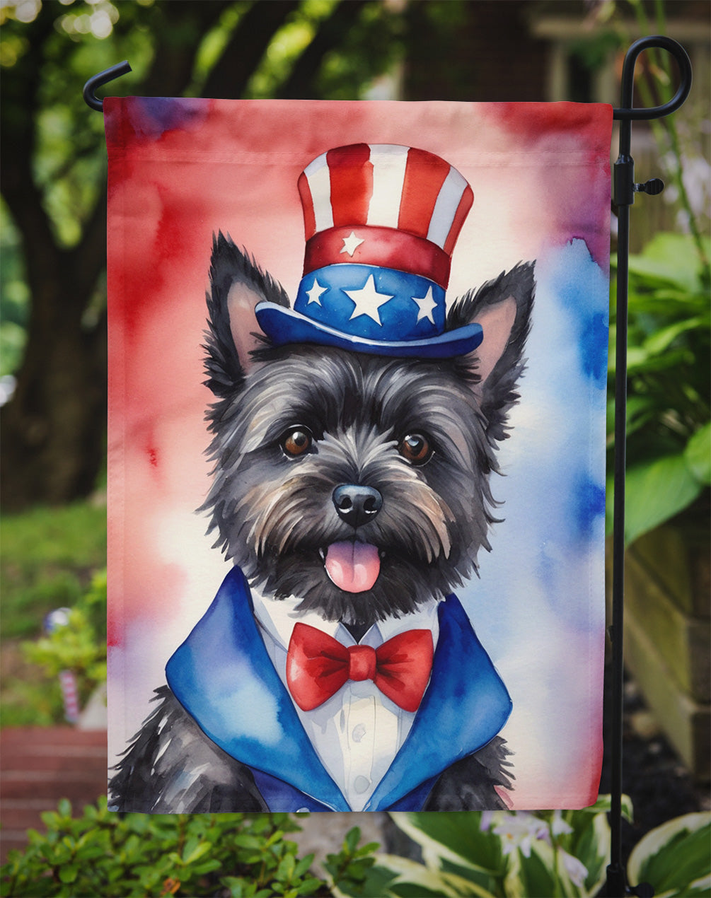 Cairn Terrier Patriotic American Garden Flag