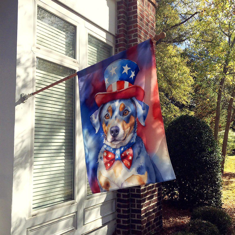 Catahoula Patriotic American House Flag