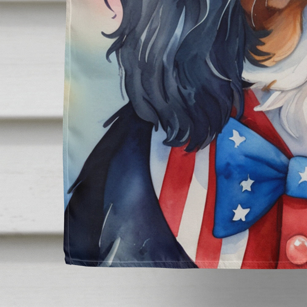 Cavalier Spaniel Patriotic American House Flag