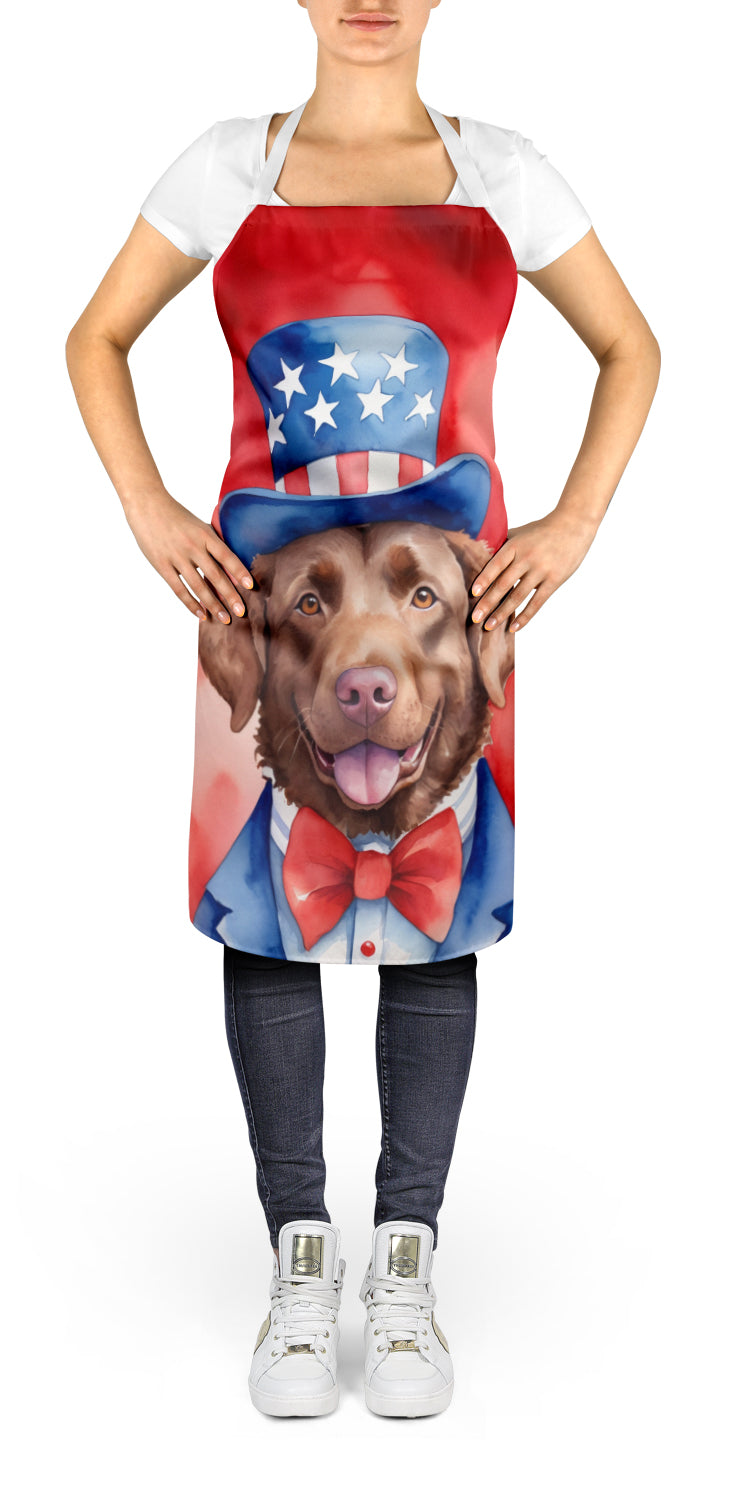 Chesapeake Bay Retriever Patriotic American Apron