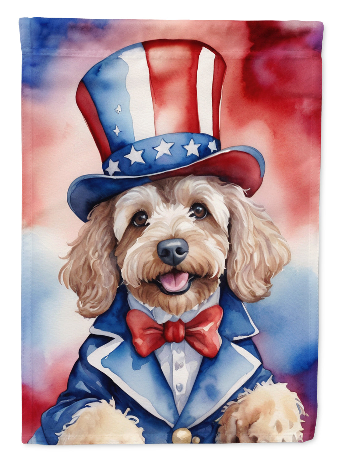 Buy this Cockapoo Patriotic American House Flag