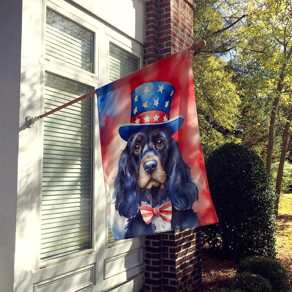 Cocker Spaniel Patriotic American House Flag