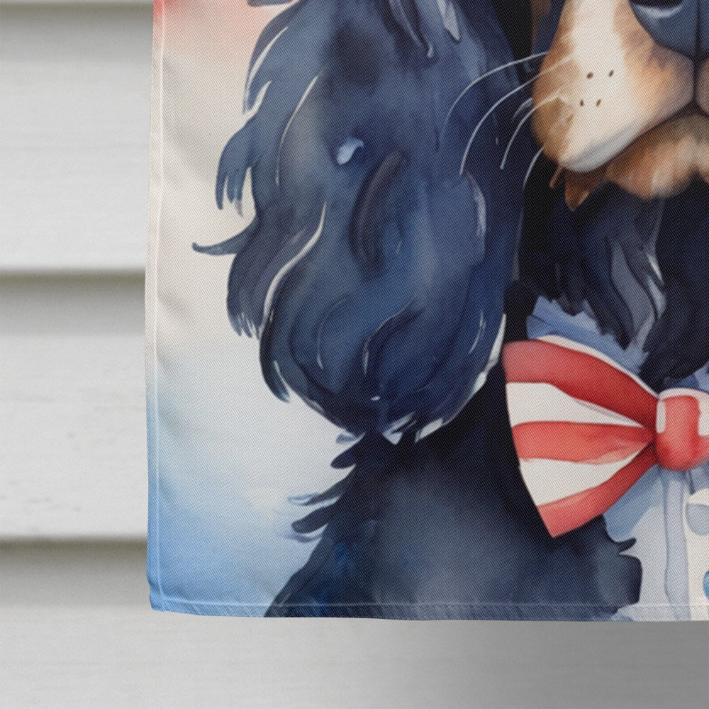 Cocker Spaniel Patriotic American House Flag