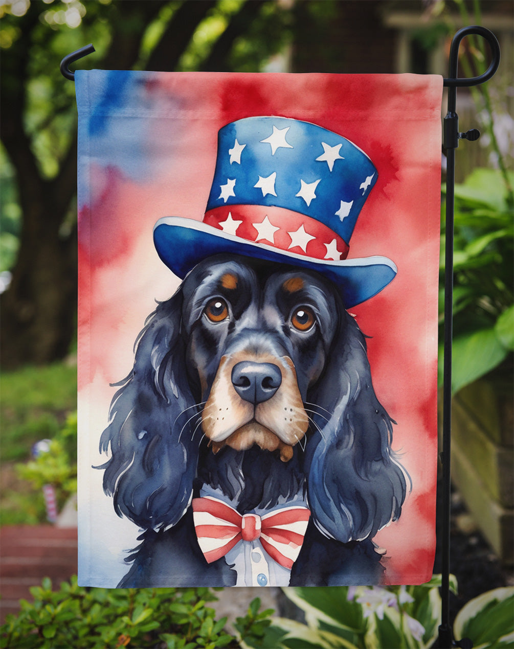 Cocker Spaniel Patriotic American Garden Flag