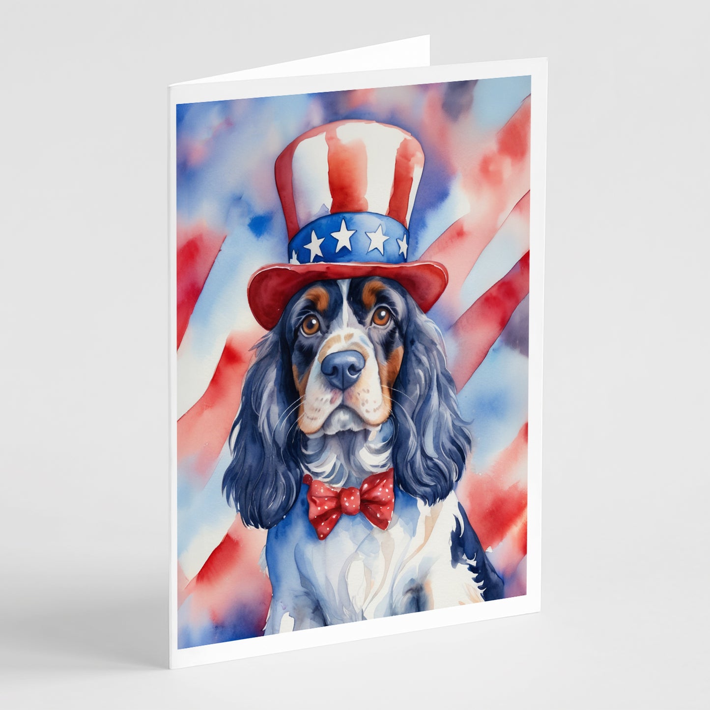 Buy this Cocker Spaniel Patriotic American Greeting Cards Pack of 8