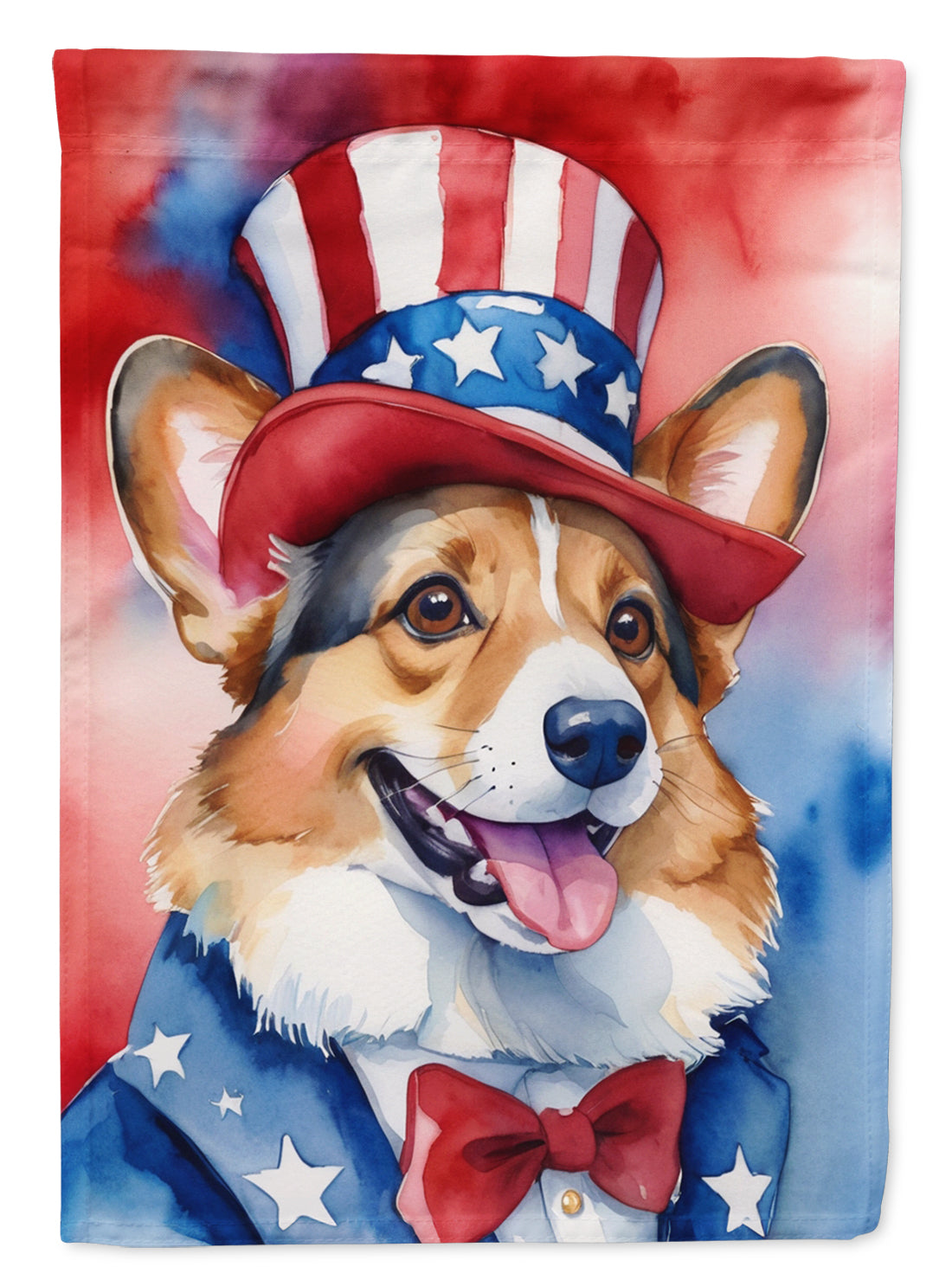 Buy this Corgi Patriotic American House Flag