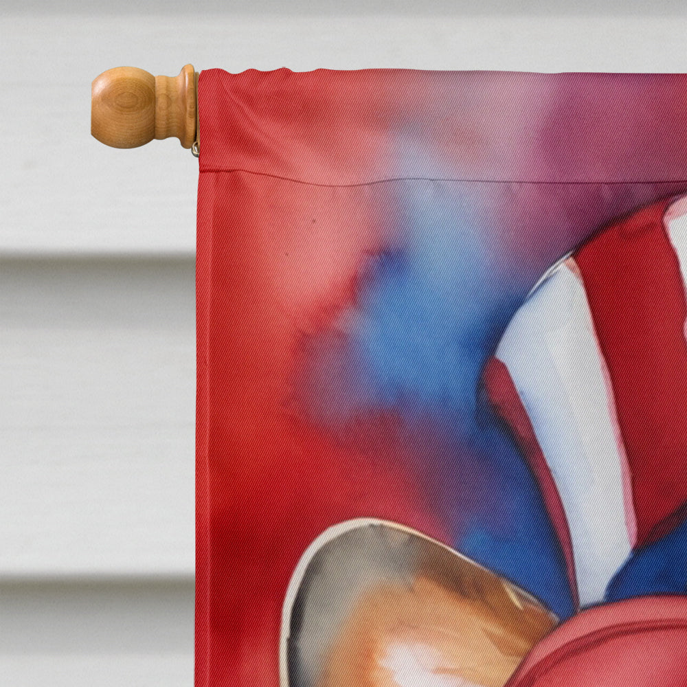 Corgi Patriotic American House Flag