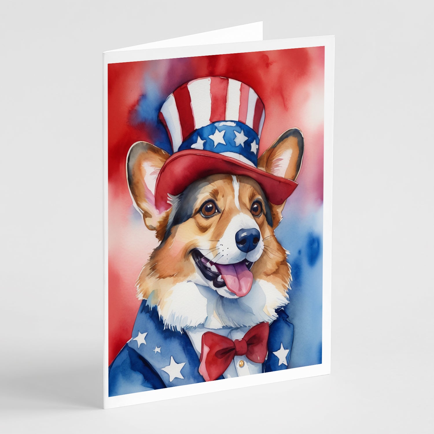 Buy this Corgi Patriotic American Greeting Cards Pack of 8