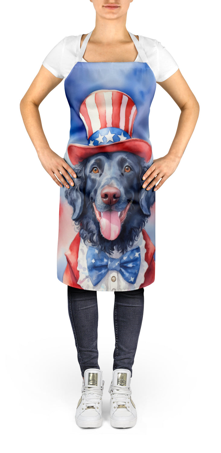 Curly-Coated Retriever Patriotic American Apron