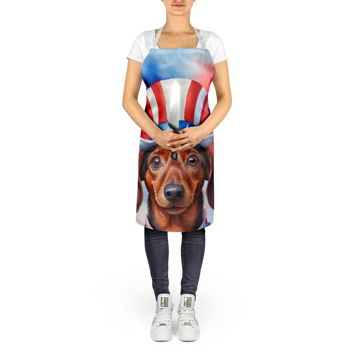 Dachshund Patriotic American Apron