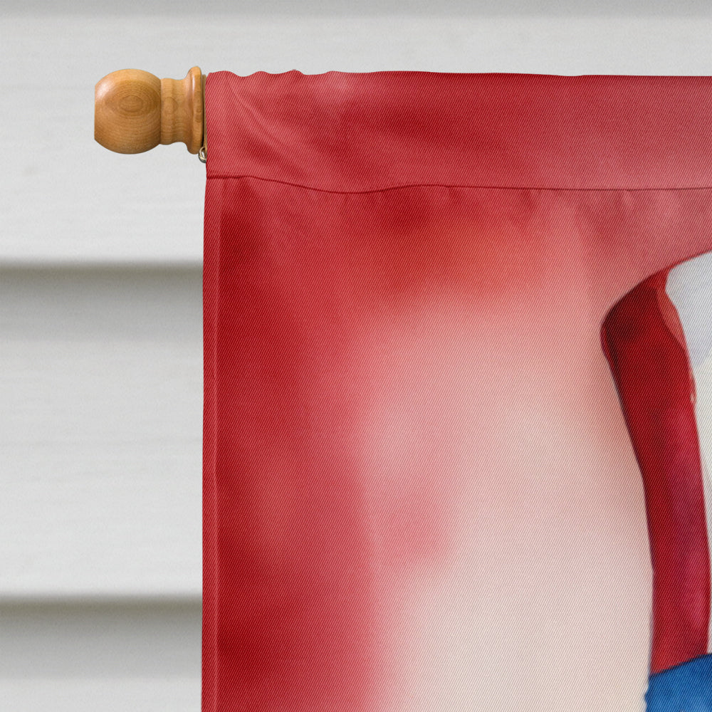 Doberman Pinscher Patriotic American House Flag