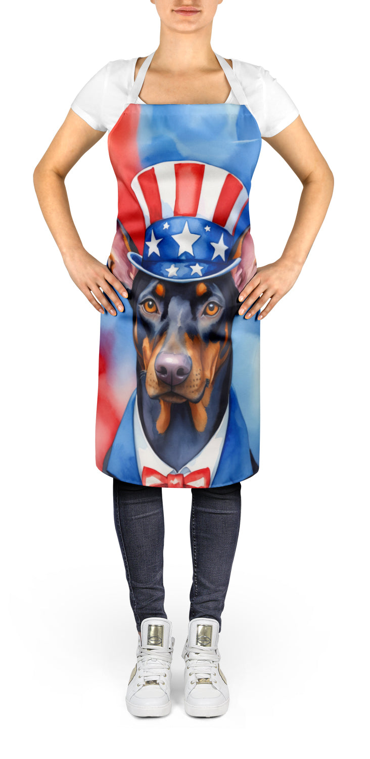 Doberman Pinscher Patriotic American Apron