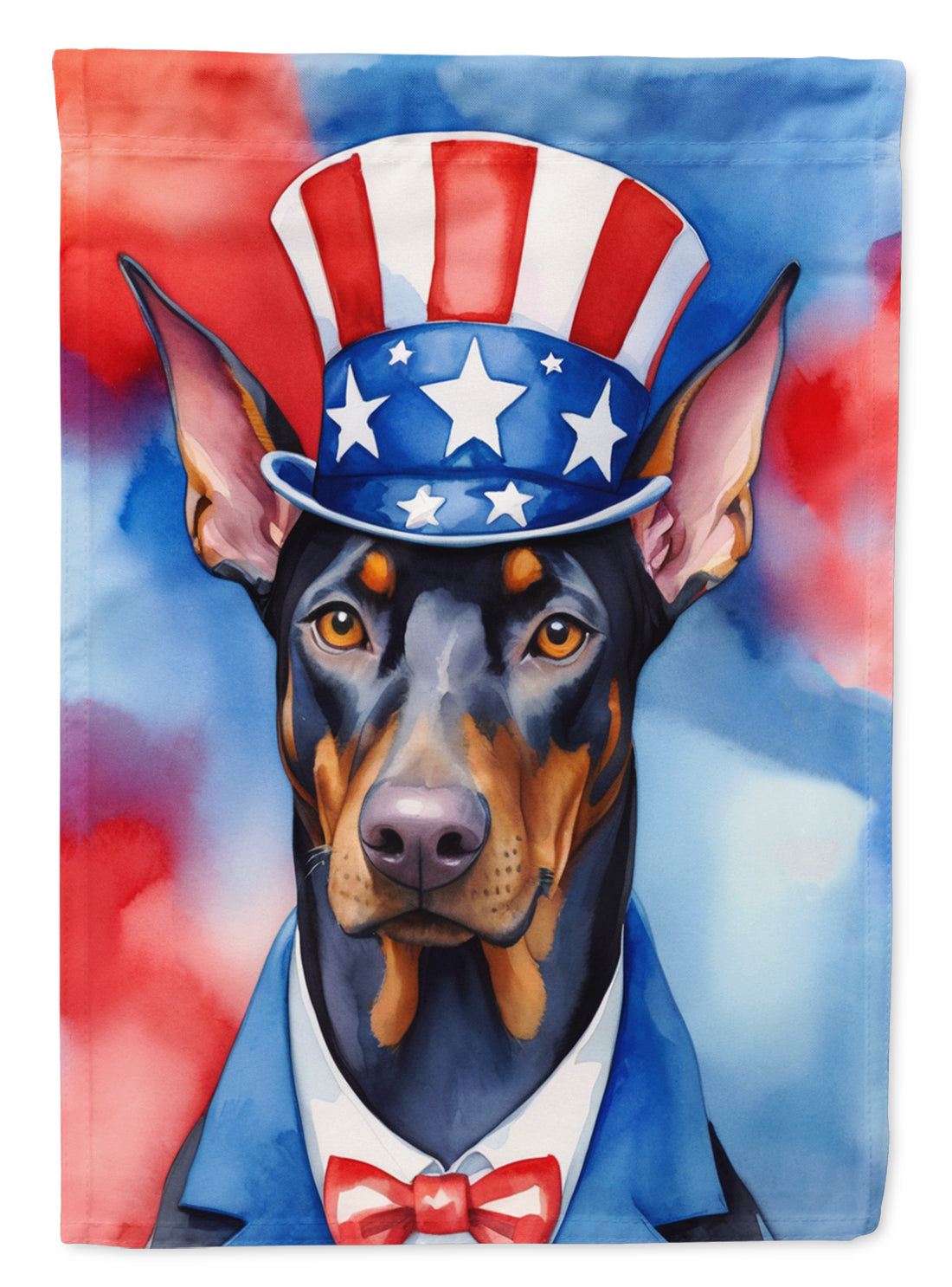 Buy this Doberman Pinscher Patriotic American House Flag