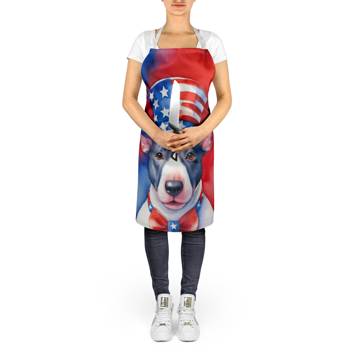 English Bull Terrier Patriotic American Apron