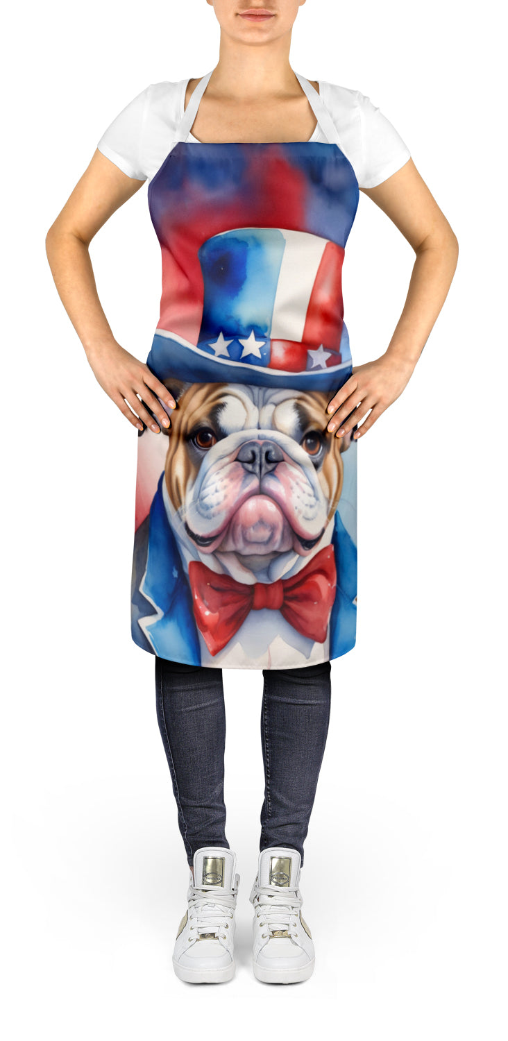 English Bulldog Patriotic American Apron